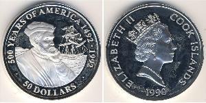 50 Dollaro Isole Cook Argento 