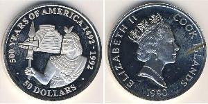 50 Dollaro Isole Cook Argento 
