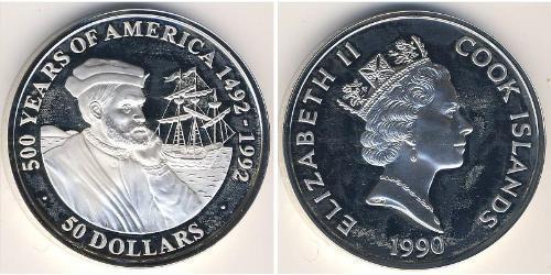 50 Dollaro Isole Cook Argento 
