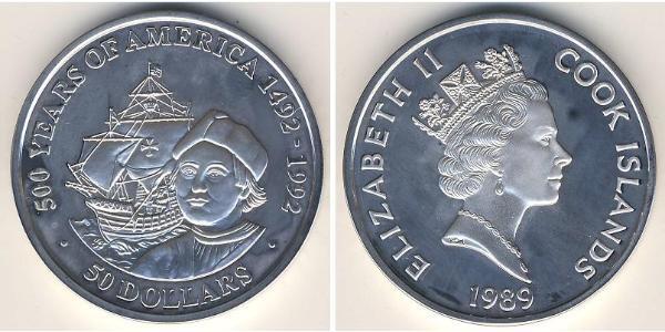50 Dollaro Isole Cook Argento 