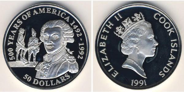 50 Dollaro Isole Cook Argento 