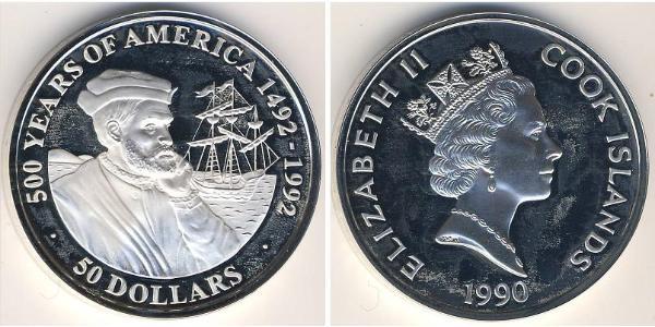 50 Dollaro Isole Cook Argento 