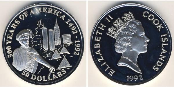 50 Dollaro Isole Cook Argento 