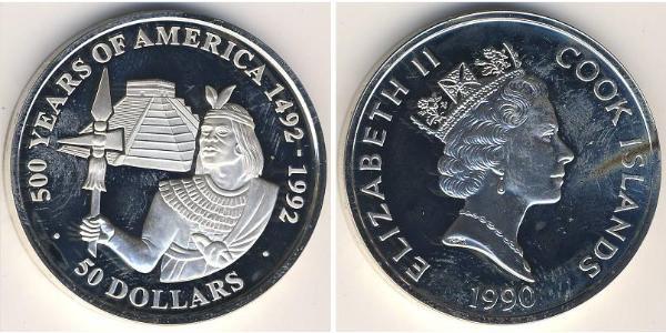 50 Dollaro Isole Cook Argento 