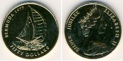50 Dollaro Bermuda Oro Elisabetta II (1926-2022)