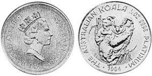 50 Dollaro Australia (1939 - ) Platino Elisabetta II (1926-2022)