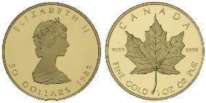 50 Dólar Canadá Oro Isabel II (1926-2022)