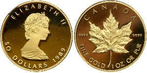 50 Dólar Canadá Oro Isabel II (1926-2022)