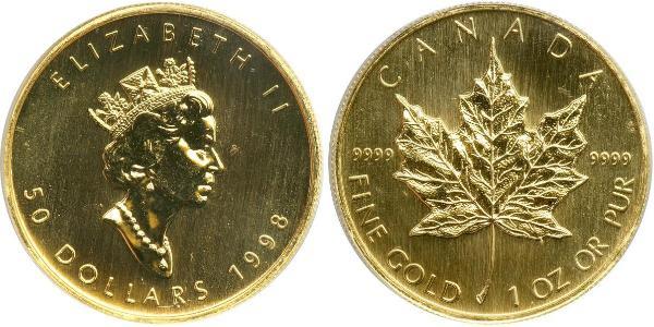 50 Dólar Canadá Oro Isabel II (1926-2022)