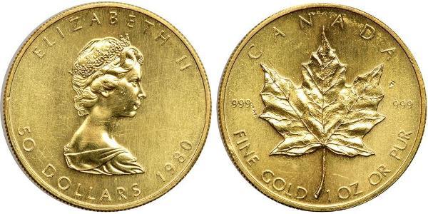50 Dólar Canadá Oro Isabel II (1926-2022)