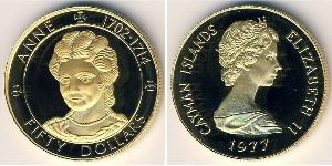 50 Dólar Islas Caimán Oro 