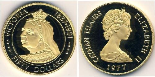 50 Dólar Islas Caimán Oro 