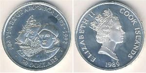 50 Dólar Islas Cook Plata 