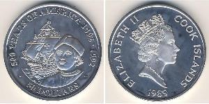50 Dólar Islas Cook Plata 