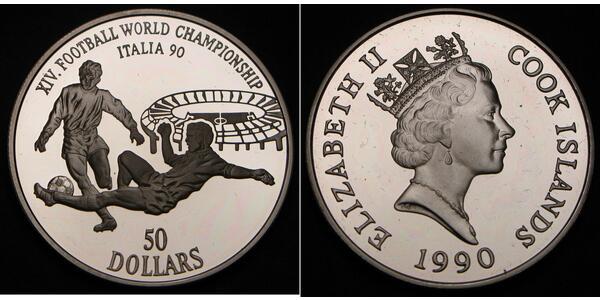 50 Dólar Islas Cook Plata 