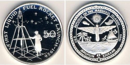 50 Dólar Islas Marshall Plata 