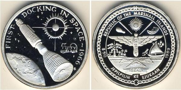 50 Dólar Islas Marshall Plata 