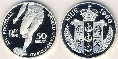 50 Dólar Niue Plata 