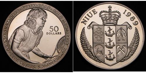 50 Dólar Niue Plata 