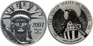 50 Dólar Estados Unidos de América (1776 - ) Platino 