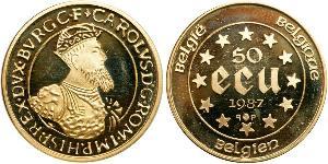 50 Ecu Belgio Oro Carlo V del Sacro Romano Impero (1500-1558)