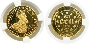 50 Ecu Bélgica Oro Carlos V, Emperador del Sacro Imperio Romano (1500-1558)