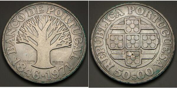 50 Escudo Estado Novo (Portugal) (1933 - 1974) Argent 