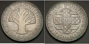 50 Escudo Estado Novo (Portogallo) (1933 - 1974) Argento 