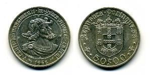 50 Escudo Estado Novo (Portogallo) (1933 - 1974) Argento 