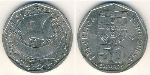 50 Escudo Republica Portuguesa (1975 - ) Kupfer/Nickel 