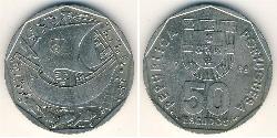 50 Escudo Republica Portuguesa (1975 - ) Níquel/Cobre 
