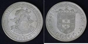 50 Escudo Estado Novo (Portugal) (1933 - 1974) Silber 