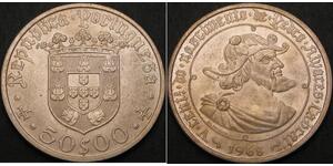 50 Escudo Estado Novo (Portugal) (1933 - 1974) Silber 