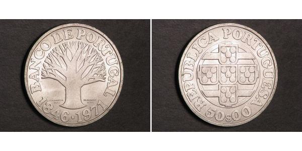 50 Escudo Estado Novo (Portugal) (1933 - 1974) Silber 