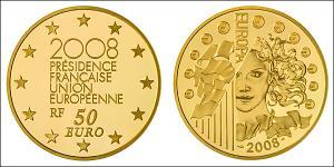 50 Euro French Fifth Republic (1958 - ) Gold 