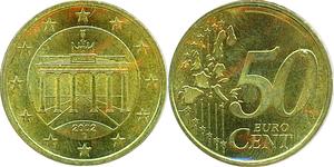 50 Eurocent Federal Republic of Germany (1990 - ) Brass 