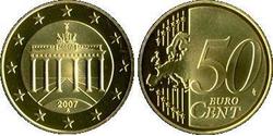 50 Eurocent Alemania (1990 - ) Tin/Aluminio/Cobre/Zinc 
