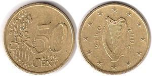 50 Eurocent Irlanda (1922 - ) Tin/Aluminio/Cobre/Zinc 