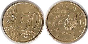 50 Eurocent Reino de España (1976 - ) Tin/Aluminio/Cobre/Zinc 