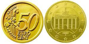 50 Eurocent Federal Republic of Germany (1990 - ) Tin/Aluminium/Copper/Zinc 