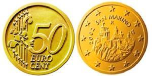 50 Eurocent San Marino Tin/Aluminium/Copper/Zinc 