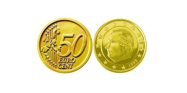 50 Eurocent Belgique Tin/Aluminium/Cuivre/Zinc Albert II de Belgique