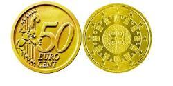 50 Eurocent Portogallo (1975 - ) Tin/Rame/Alluminio/Zinco 