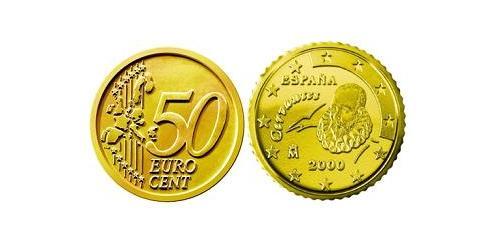 50 Eurocent Regno di Spagna (1976 - ) Tin/Rame/Alluminio/Zinco 