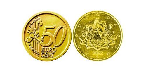 50 Eurocent 意大利 Tin/铝/銅/Zinc 