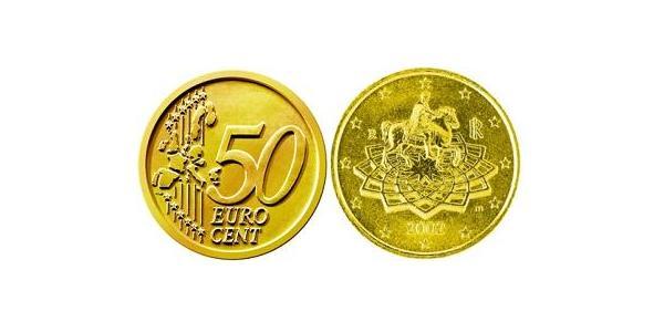 50 Eurocent 意大利 Tin/铝/銅/Zinc 