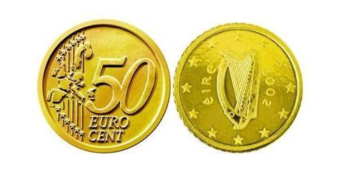 50 Eurocent 爱尔兰共和国 Tin/铝/銅/Zinc 