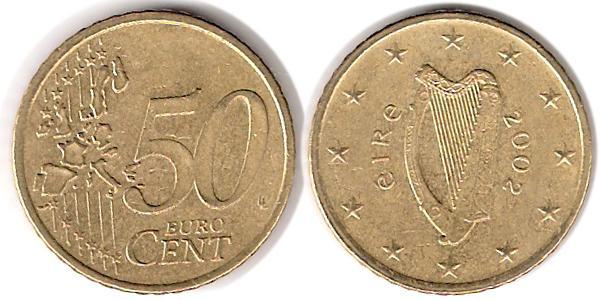 50 Eurocent 爱尔兰共和国 Tin/铝/銅/Zinc 