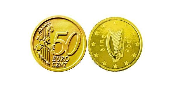 50 Eurocent 爱尔兰共和国 Tin/铝/銅/Zinc 