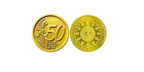 50 Eurocent 葡萄牙 Tin/铝/銅/Zinc 